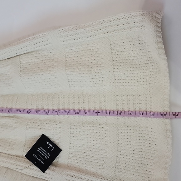 LULU'S Patchwork It Cream Cable Knit Cutout Sweater Dress/ M. - Picture 10 of 14